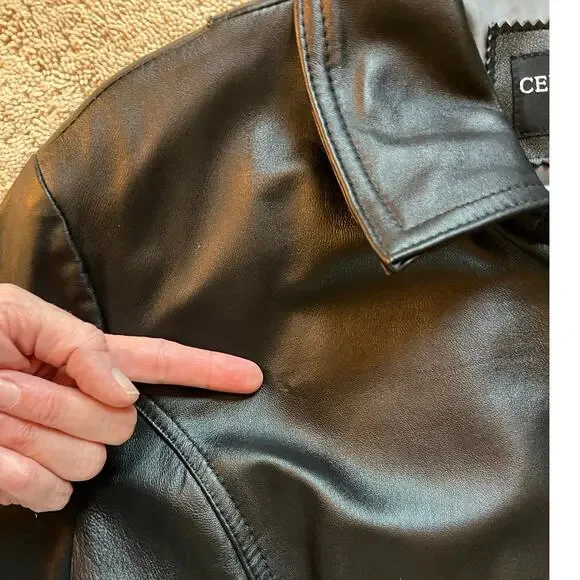 Leather trench coat, Centigrade brand , XL super soft, small repair cuff - Picture 7 of 10